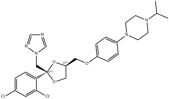 1-[4-[[(2R,4S)-2-(2,4-Dichlorophenyl)-2-(1,2,4-triazol-1-ylmethyl)-1,3-dioxolan-4-yl]methoxy]phenyl]-4-propan-2-yl-piperazine(67915-31-5)